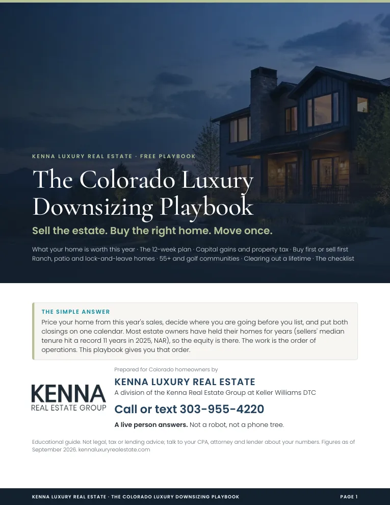 The Colorado Luxury Downsizing Playbook cover